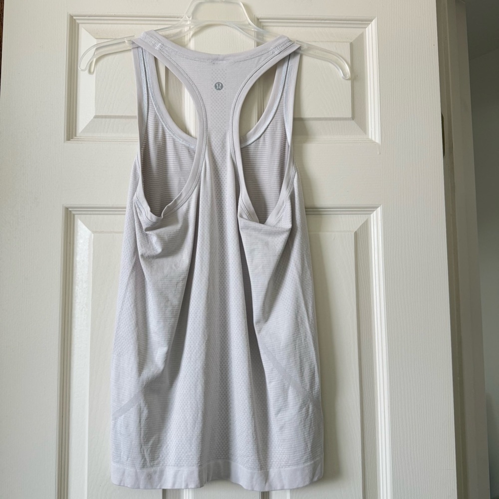 Lululemon Racerback Tank Top Women 8 workout Running Oatmeal - Picture 2 of 7